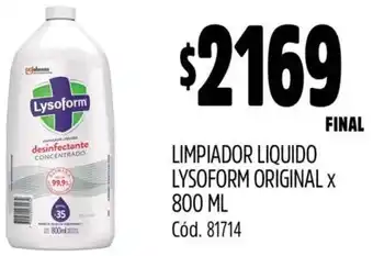 Supermercados Yaguar Lysoform limpiador liquido original oferta