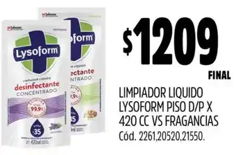 Supermercados Yaguar Lysoform limpiador liquido piso oferta