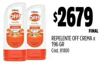 Supermercados Yaguar Off crema repelente oferta