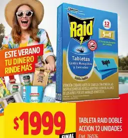 Supermercados Yaguar Raid tableta doble accion oferta