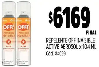 Supermercados Yaguar Off repelente invisible active aerosol oferta