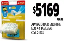 Supermercados Yaguar Aparato raid enchufe eco +4 tabletas oferta