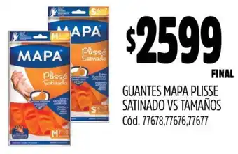 Supermercados Yaguar Mapa guantes plisse satinado vs tamaños oferta