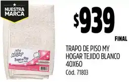 Supermercados Yaguar My hogar my hogar trapo de piso tejido blanco oferta