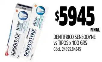 Supermercados Yaguar Dentifrico sensodyne vs tipos oferta