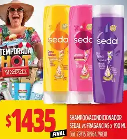 Supermercados Yaguar Sedal shampoo/acondicionador vs fragancias oferta