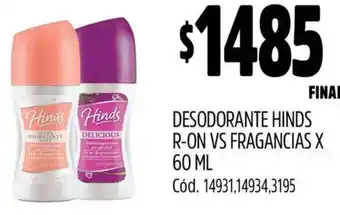 Supermercados Yaguar Hinds desodorante r-on vs fragancias oferta