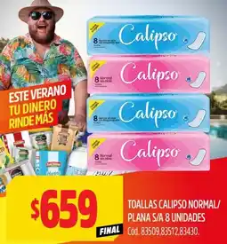 Supermercados Yaguar Toallas calipso normal/ plana s/a oferta