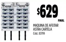 Supermercados Yaguar Astra cartela maquina de afeitar oferta