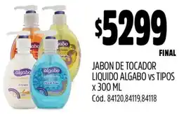 Supermercados Yaguar Jabon de tocador liquido algabo vs tipos oferta