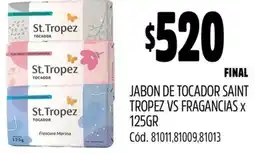 Supermercados Yaguar Saint tropez jabon de tocador vs fragancias oferta