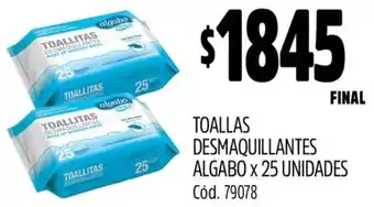 Supermercados Yaguar Algabo toallas desmaquillantes oferta