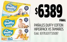 Supermercados Yaguar Duffy cotton pañales hiperpack vs tamaños cód. 83178,83177,85087 oferta