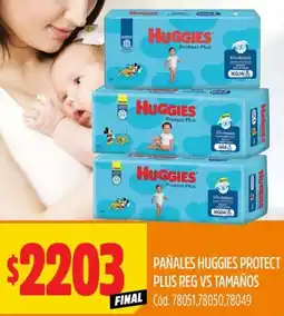 Supermercados Yaguar Huggies pañales protect plus reg vs tamaños oferta