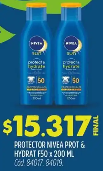 Supermercados Yaguar Nivea protector prot & hydrat f50 oferta