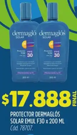 Supermercados Yaguar Protector dermaglós solar emul f30 oferta