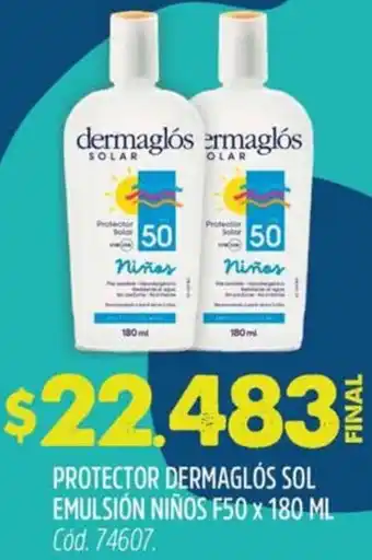 Supermercados Yaguar Protector dermaglós sol emulsión niños f50 oferta