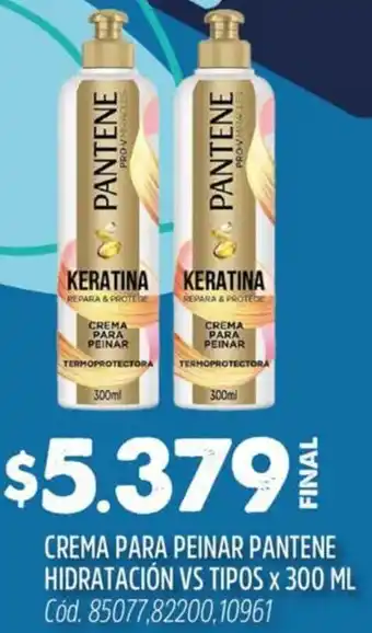 Supermercados Yaguar Pantene crema para peinar hidratación vs tipos oferta