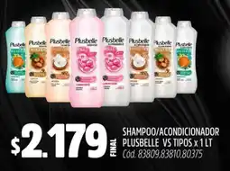 Supermercados Yaguar Plusbelle shampoo/acondicionador vs tipos oferta