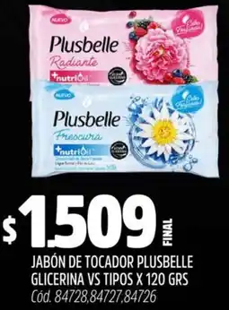 Supermercados Yaguar Plusbelle glicerina jabón de tocador vs tipos oferta