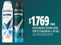 Supermercados Yaguar Rexona desosorante aero hom vs fragancias oferta