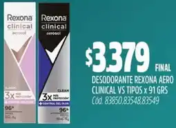 Supermercados Yaguar Rexona desodorante aero clinical vs tipos oferta