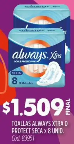 Supermercados Yaguar Always xtra toallas protect seca oferta