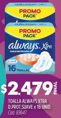 Supermercados Yaguar Always xtra toalla d.prot.suave oferta