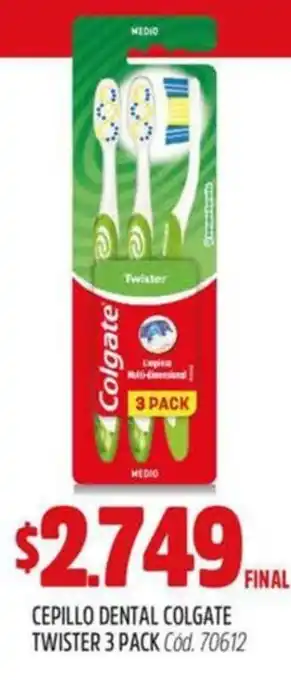 Supermercados Yaguar Colgate twister cepillo dental oferta