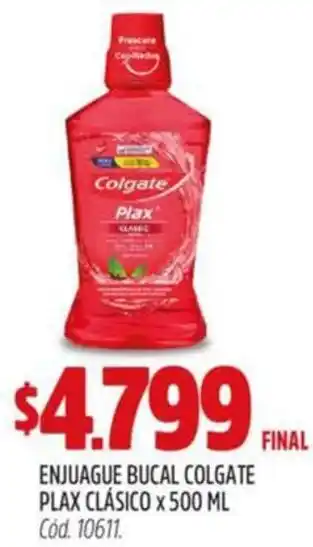 Supermercados Yaguar Colgate plax enjuague bucal clásico oferta