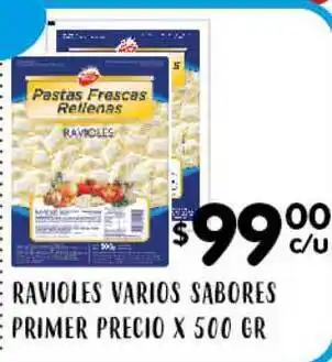 Supermercados Toledo Ravioles Varios Sabores x 500gr oferta