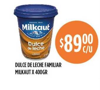 Supermercados Toledo Dulce De Leche Familiar Milkaut x 400gr oferta