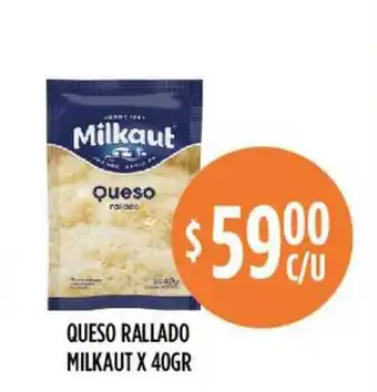 Supermercados Toledo Queso Rallado Milkaut 40gr oferta