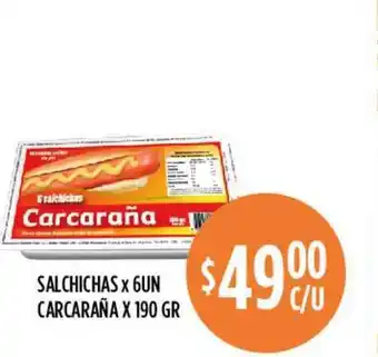 Supermercados Toledo Salchichas X 6un Carcaraña 190gr oferta