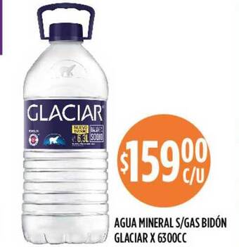 Supermercados Toledo Agua Mineral S-gas Bidón Glaciar x 6300cc oferta