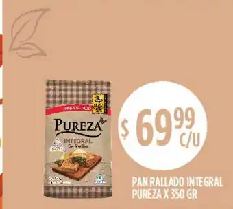 Supermercados Toledo Pan Rallado Integral Pureza x 350gr oferta