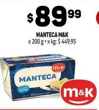 Makro Manteca M&k 200g oferta