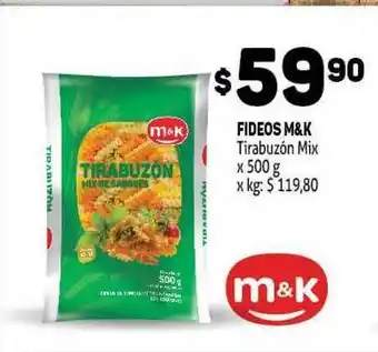 Makro Fideos M&k Tirabuzón Mix 500g oferta