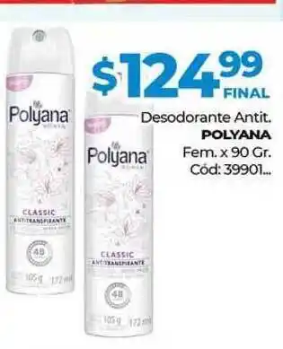 Diarco Polyana Desodorante Antit. 90gr oferta