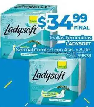 Diarco Ladysoft Toallas Femeninas Normal Comfort Con Alas 8 Un oferta