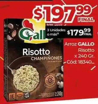 Diarco Gallo Arroz Risotto 240gr oferta