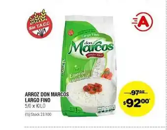 Atomo Conviene Arroz Don Marcos Largo Fino 50xkilo oferta
