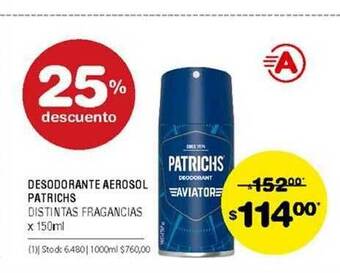 Atomo Conviene Desodorante Aerosol Patrichs 150ml oferta
