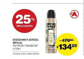 Atomo Conviene Desodorante Aerosol Impulse 150ml oferta