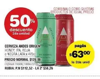 Atomo Conviene Cerveza Andes Origen 473cc oferta
