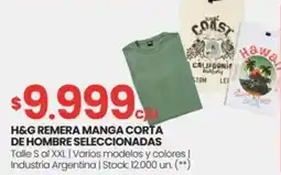 Changomas H&G remera manga corta de hombre seleccionadas oferta