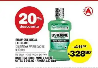 Atomo Conviene Enjuague Bucal Listerine 500ml oferta