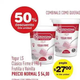Atomo Conviene Yogur Ls Clásico Firme X 190g Frutilla O Vanilla oferta
