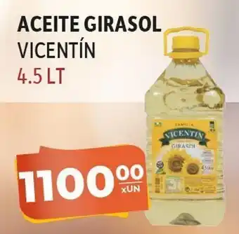 El Milagro Mayorista Aceite Girasol Vicentin 4.5 lt oferta