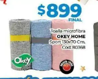 Diarco Okey Home Toalla microfibra Sport 130x70cm oferta